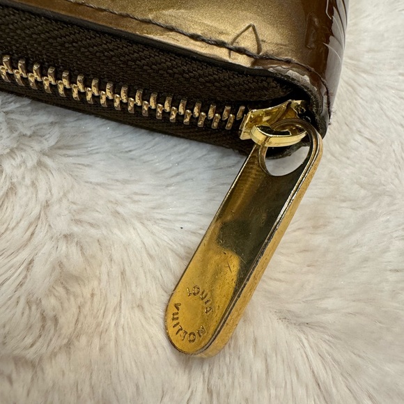 Louis Vuitton Vernis Bronze Long Zippy Wallet Authentic Zip Around Made In Spain - Picture 15 of 16